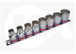 KING TONY Dugókulcs - crowafej klt. 1/2", 12 szögű COLOS 8 db-os 3/8", -tól 7/8", -ig (4010SR)