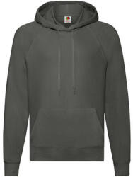 Fruit of the Loom Férfi Pulóver Kapucnis Hosszú ujjú Fruit of the Loom Lightweight Hooded Sweat - M, Világos grafitszürke