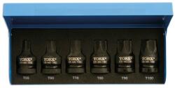 Laser Tools Dugókulcs, gépi Torx T55-T100 6 db-os - alacsony profil (LAS-4947)