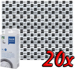 Fair Squared XL 60 - Fair Trade Vegan Condoms 20 pack