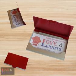Love & Lights Piros alumínium névjegykártyatartó