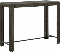 vidaXL Masă de bar de grădină, maro, 140, 5 x 60, 5 x 110, 5 cm poliratan (45876)