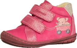 Szamos 1554-408011 21 pink-ezüst szárascipő 2tépős