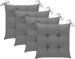vidaXL Perne de scaun, 4 buc. , gri, 50x50x7 cm, textil oxford (314900)