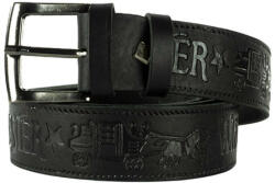 Judu 4 cm széles egész bőr, WINCHESTER felirattal nyomott fekete öv 139 cm (4 cm winchester fekete 139 cm)