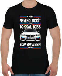 printfashion A pénz nem boldogít! De. . . - Férfi póló - Fekete (4778784)