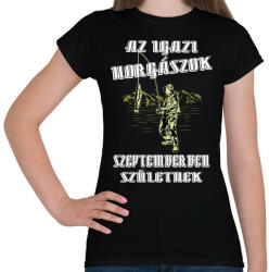 printfashion Szeptemberi horgász - Női póló - Fekete (4767285)