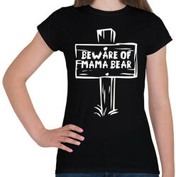 printfashion Mama medve - Női póló - Fekete (4810271)
