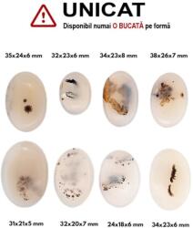  Cabochon Agata Montana de Forma Ovala - 24-38 x 18-26 x 5-7 mm