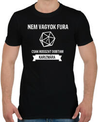 printfashion Rosszat dobtam karizmára - Férfi póló - Fekete (4781444)