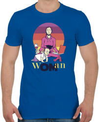 printfashion wOMan az igazi guru anya - Férfi póló - Királykék (4758614)