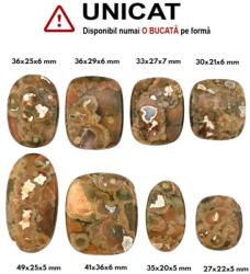  Cabochon Riolit de Forma Ovala - Dreptunghi - 27-49 x 20-36 x 5-7 mm