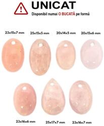  Pandantiv Morganit Oval - Picatura - cu Gaura - 20-25 x 14-17 x 5-7 mm