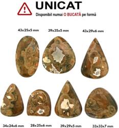  Cabochon Riolit de Forma Picatura - Ovala - 34-57 x 28-45 x 5-6 mm