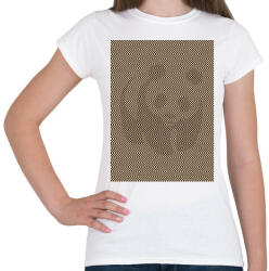 printfashion Panda illúzió, szépia - Női póló - Fehér (4812183)
