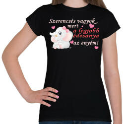printfashion A legjobb édesanya! - Női póló - Fekete (4807026)