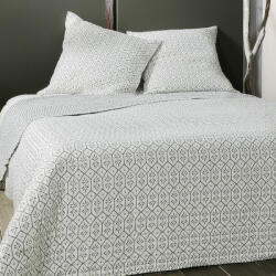AA Design Cuvertura de pat moderna alba cu romburi gri Faro (5089-86)