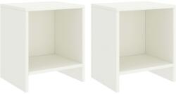 vidaXL Noptiere, 2 buc. , alb, 35 x 30 x 40 cm, lemn masiv de pin (322240)