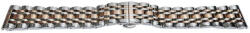  Bratara argintie cu rose gold 7 rânduri cu deployant 24mm - 57121 - ceas-shop