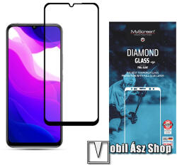 MyScreen Xiaomi Mi 10 Lite 5G, Mi 10 Youth 5G, Mi 10 Lite Zoom, MYSCREEN üvegfólia, Full cover, 0, 33mm, 9H, Full glue, Fekete