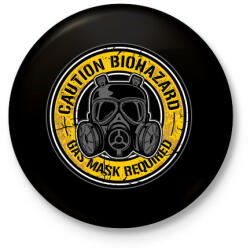 printfashion Biohazard maszk - Kitűző, hűtőmágnes - Fekete (4780637)