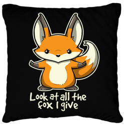 printfashion Look At All The Fox I Give - Párnahuzat, Díszpárnahuzat - Fekete (4810146)