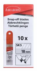 ABRABORO SK5 Profi tördelhető penge, 18 mm, 10 x 10 db-os csomag (070100001018) - praktikuskft