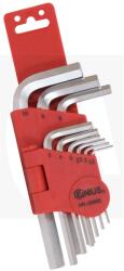 Genius Tools Imbuszkulcs klt. 9 db-os rövid S2 Genius (HK-09MS)