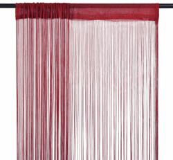 vidaXL Draperii cu franjuri, 2 buc. , 140 x 250 cm, roșu burgund (132409) - vidaxl