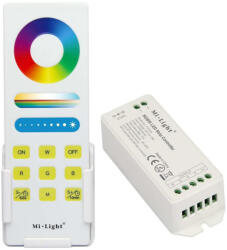 Mi-Light FUT044A RGBW Smart LED vezérlő + távirányító, fali tartóval, érintőgombos, 15A, 12-24V DC (FUT044A)