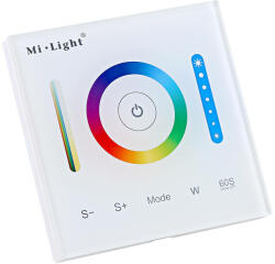 Mi-Light P3 Smart Panel RGB/ RGBW/ RGB+CCT fali vezérlő, 12V-24V, 86x86 mm (P3)