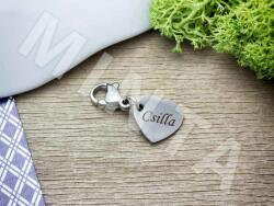 R. M. ékszer Gravírozható szív charm medál (12696-BT)
