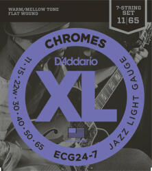 Daddario ECG24 7 Chromes Flat Wound Jazz Light 7 strings