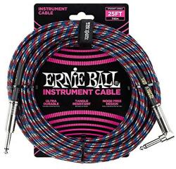 Ernie Ball Ernie Ball Szövetkábel Fekete/Piros/Kék/Fehér - arkadiahangszer
