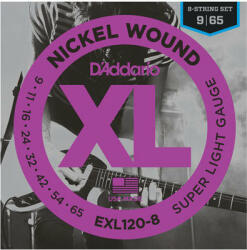 Daddario EXL120-8 NW 8-String Super Light 09-65