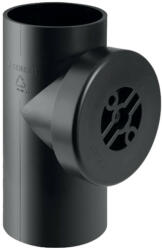 GEBERIT PE-HD 90°-os tisztító idom kerek revíziós ajtóval, 125mm (368451161)