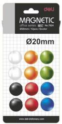 Táblamágnes, 12 db mágneses jelölő 20 mm-es vegyes színű műanyag gombok - 7824