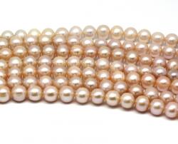 Perle de Cultura Rotunde Margele Bijuterii - 9-10 x 9-10 mm - Lungime Sirag 40 cm