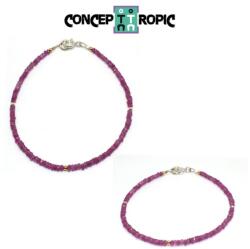  Bratara din Safir Roz - Disc Fatetat - Accesorii Argint 925 - GF - 1 Buc
