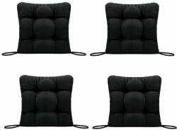 Palmonix Set Perne decorative pentru scaun de bucatarie sau terasa, dimensiuni 40x40cm, culoare negru, 4 bucati (per-negrux4)
