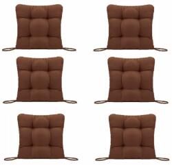 Palmonix Set Perne decorative pentru scaun de bucatarie sau terasa, dimensiuni 40x40cm, culoare Maro, 6 buc/set (per-marox6)