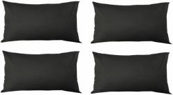 Palmonix Set 4 Perne decorative dreptunghiulare, 50x30 cm, pline cu Puf Mania Relax, culoare negru (per-dec-50x30-negrux4)