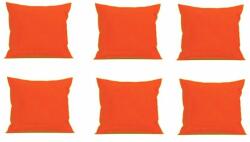 Palmonix Set 6 Perne decorative patrate, 40x40 cm, pentru canapele, pline cu Puf Mania Relax, culoare orange (per-dec-orangex6)