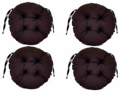 Palmonix Set Perne decorative rotunde, pentru scaun de bucatarie sau terasa, diametrul 35cm, culoare maro, 4 buc/set (per-rot-marox4)