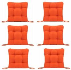 Palmonix Set Perne decorative pentru scaun de bucatarie sau terasa, dimensiuni 40x40cm, culoare Orange, 6 buc/set (per-orangex6)