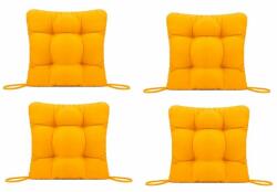 Palmonix Set Perne decorative pentru scaun de bucatarie sau terasa, dimensiuni 40x40cm, culoare Galben, 4 bucati/set (per-galbenx4)