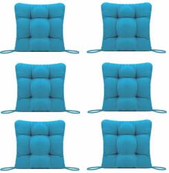 Palmonix Set Perne decorative pentru scaun de bucatarie sau terasa, dimensiuni 40x40cm, culoare Albastru, 6 buc/set (per-albastrux6)