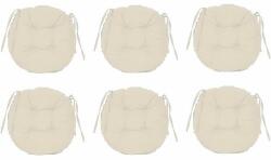 Palmonix Set Perne decorative rotunde, pentru scaun de bucatarie sau terasa, diametrul 35cm, culoare alb, 6 buc/set (per-rot-albx6)
