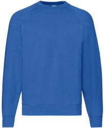 Fruit of the Loom Uniszex Pulóver Hosszú ujjú Fruit of the Loom Sweatshirt Raglan - S, Királykék