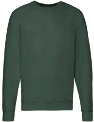 Fruit of the Loom Férfi pulóver hosszú ujjú Fruit of the Loom Lightweight Raglan Sweat - M, Sötétzöld